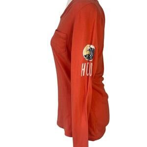 Hollister Co. Y2K Long-Sleeve T-Shirt - Salmon/Coral, Size M